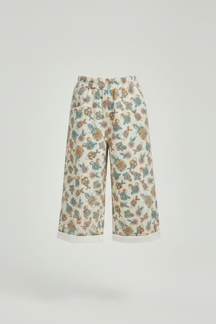 Pantalon Fluide A Fleurs - Imprimé Coton - vue 3