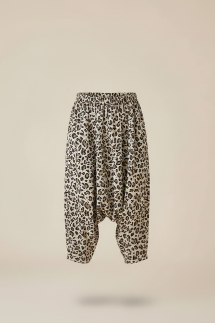 Pantalon Fluide Léopard Sarouel Ample Imprimé Enfant - Viscose - vue 3