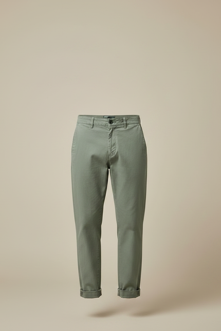 Pantalon Fluide Kaki Coton Simple Décontracté Homme - vue 3