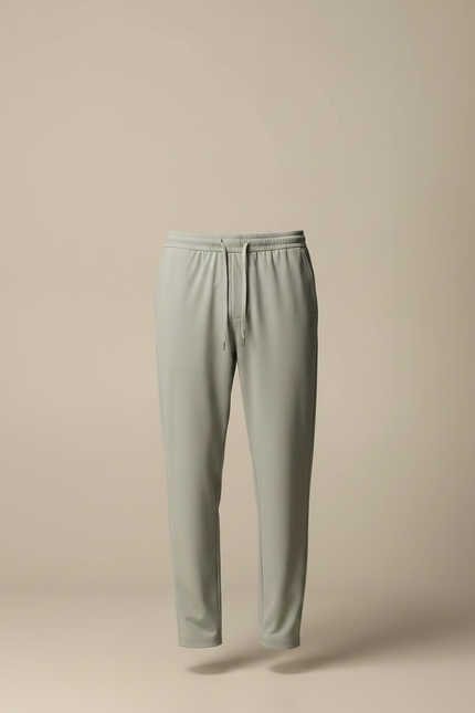 Pantalon Fluide Vert Ample Cordon Décontracté Léger - Polyester - vue 3