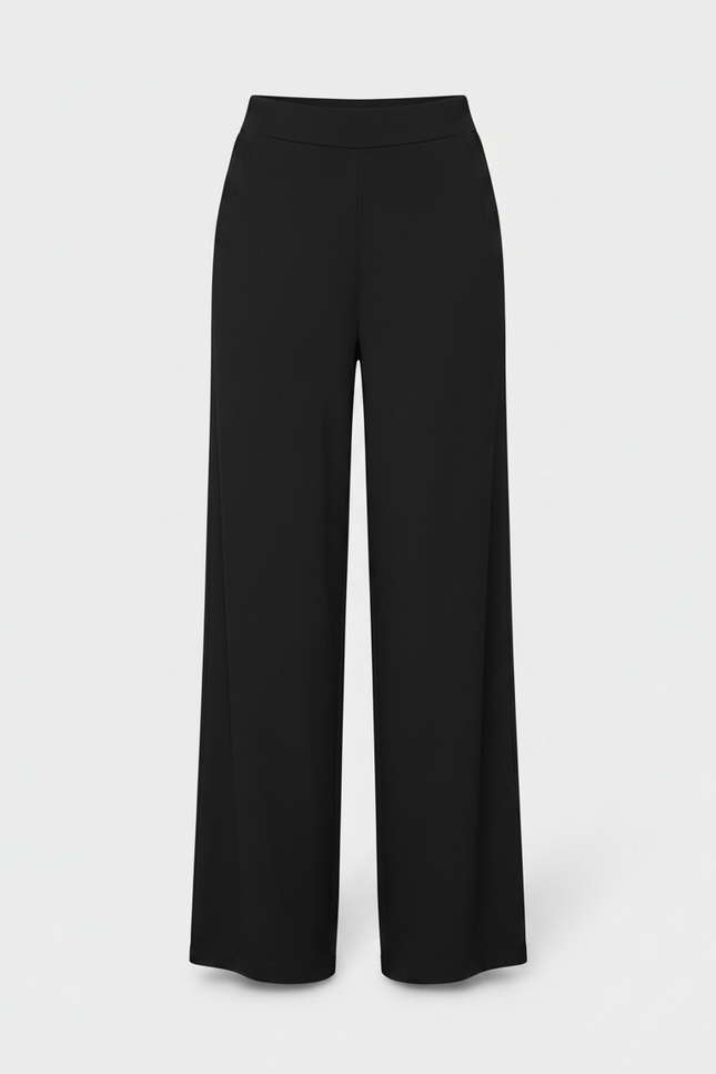 Pantalon Maille Fluide Noir - vue 3