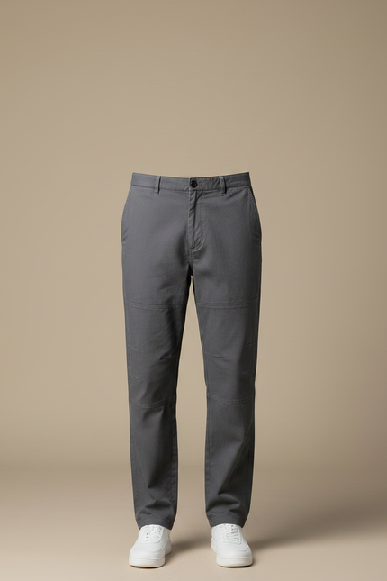 Pantalon Fluide Cargo Gris Décontracté Homme Coton - vue 3