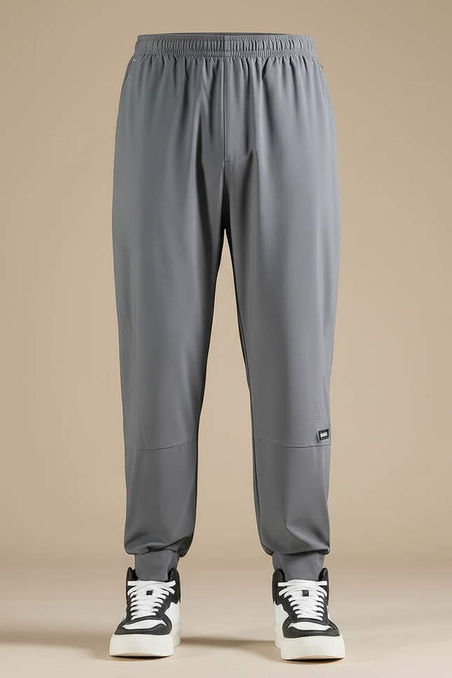 Pantalon Fluide Gris Homme Décontracté Sport Léger - Polyester - vue 3
