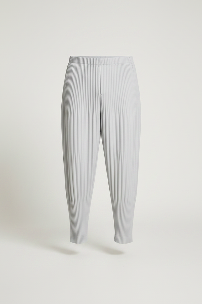 Pantalon Fluide Plissé Gris Décontracté Homme - Polyester - vue 3