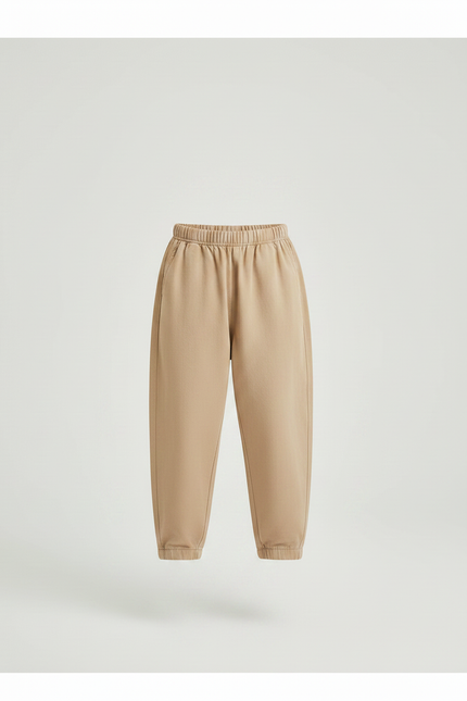 Pantalon Fluide Beige Coton Ample Confortable Enfant - Molleton - vue 3