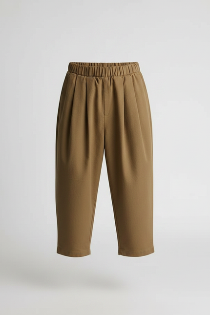 Pantalon Fluide Kaki Ample Décontracté Enfant Coton - vue 3