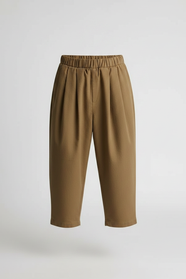 Pantalon Fluide Kaki Ample Décontracté Enfant Coton - vue 3