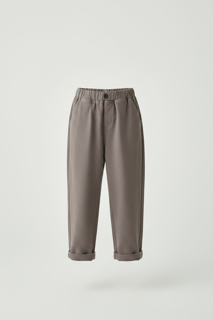Pantalon Fluide Gris Ample Confortable Décontracté Enfant - Molleton - vue 3