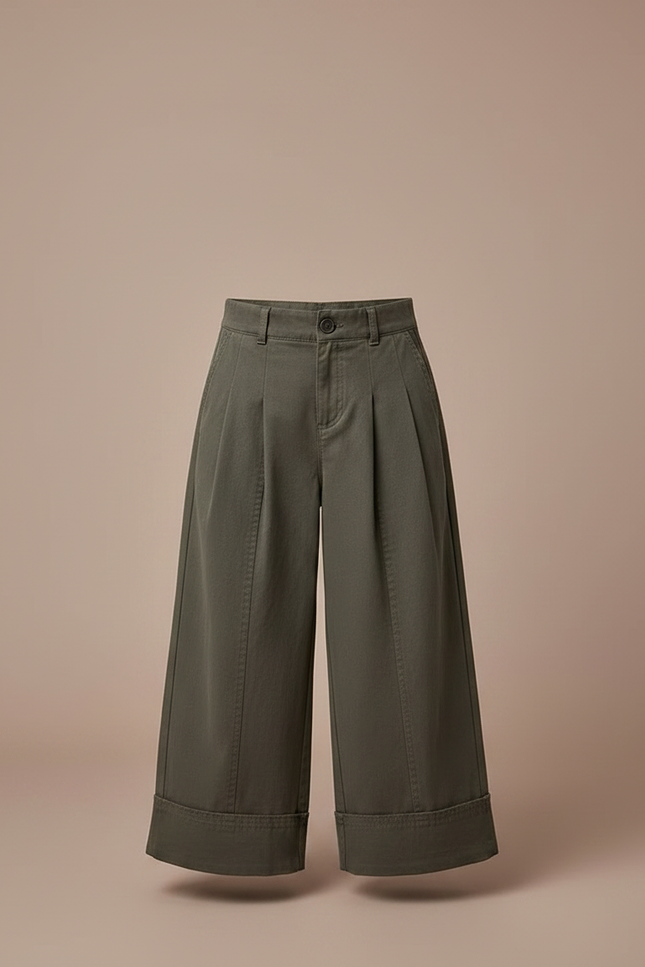 Pantalon Fluide Kaki Ample Coton Décontracté Garçon - vue 3
