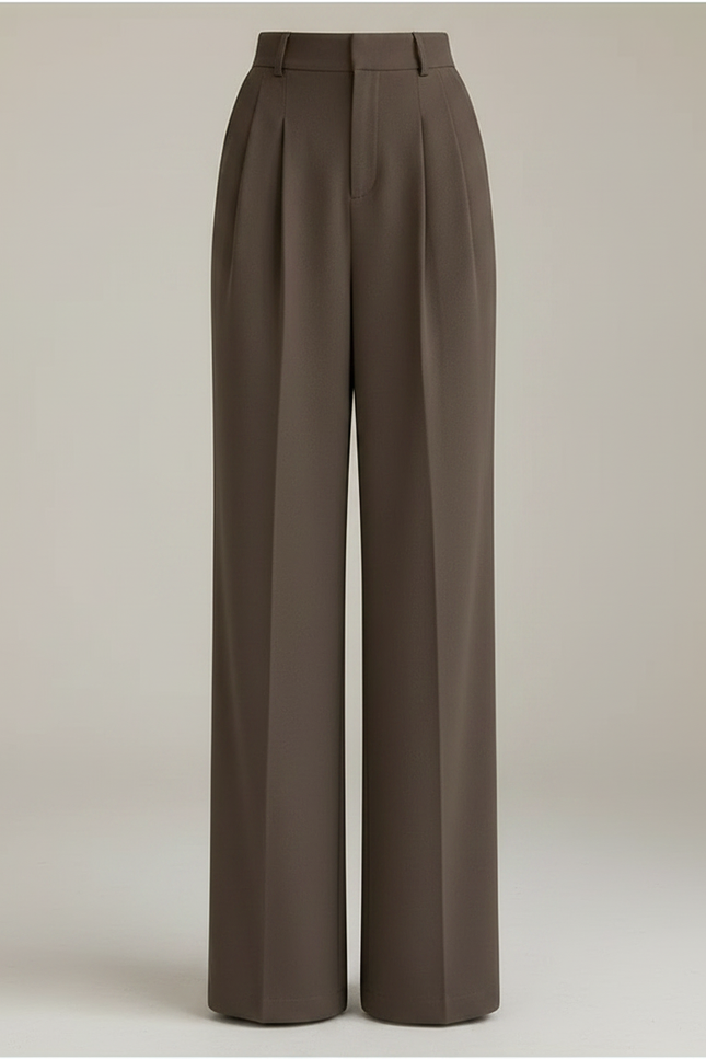 Ensemble Pantalon Fluide Et Haut Femme - Marron Viscose - vue 3
