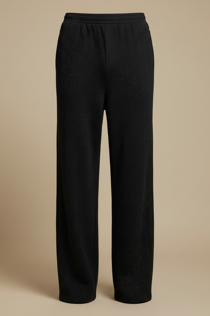 Pantalon Fluide Chaud - Noir Maille - vue 3