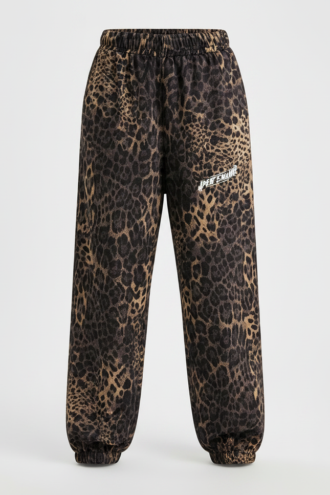 Pantalon Fluide Léopard Ample Confortable Élastique - Imprimé Molleton - vue 3