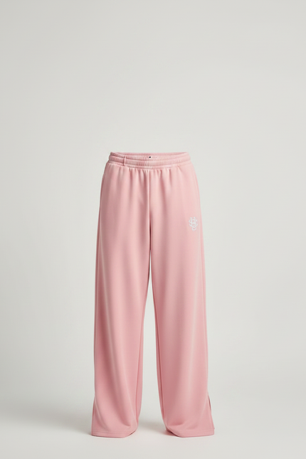Pantalon Fluide Rose Ample Décontracté Brodé Unisexe - Polyester - vue 3