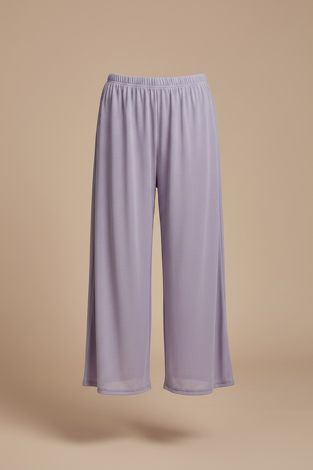 Pantalon Fluide Lavande Maille Ample Confortable Enfant - Violet - vue 3