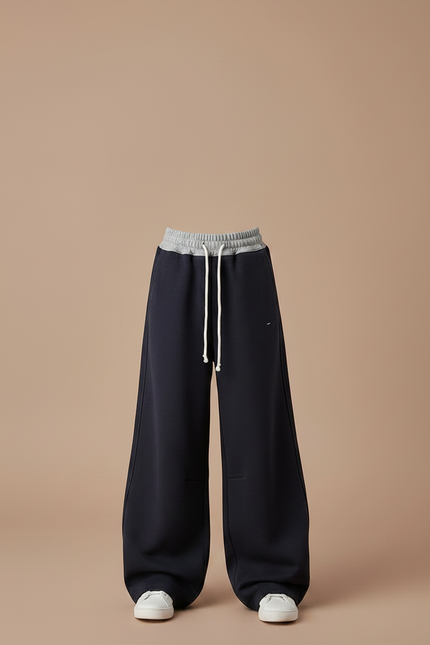 Pantalon Fluide Ample Marine Coton Sport Enfant - Molleton - vue 3