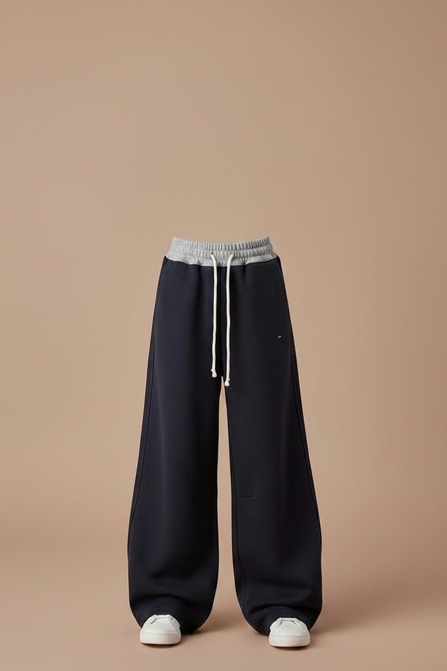 Pantalon Fluide Ample Marine Coton Sport Enfant - Molleton - vue 3