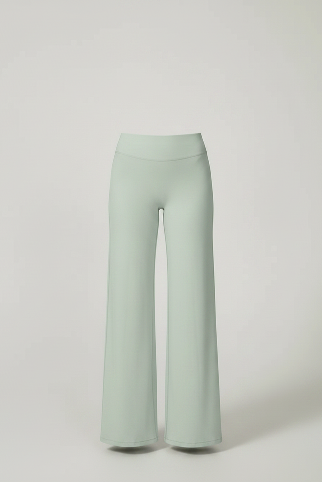 Pantalon Fluide Vert Ample Décontracté Yoga Confortable - Polyester - vue 3