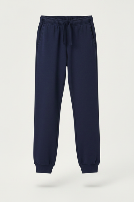 Pantalon Fluide Marine Coton Ample Décontracté Enfant - Molleton - vue 3