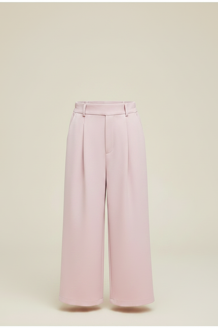 Pantalon Fluide Rose Ample Plissé Décontracté Enfant - Polyester - vue 3