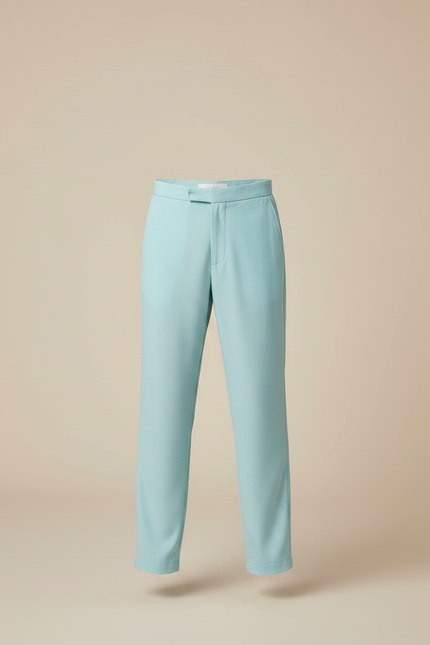 Pantalon Fluide Bleu Ciel Droit Décontracté Enfant - Polyester - vue 3