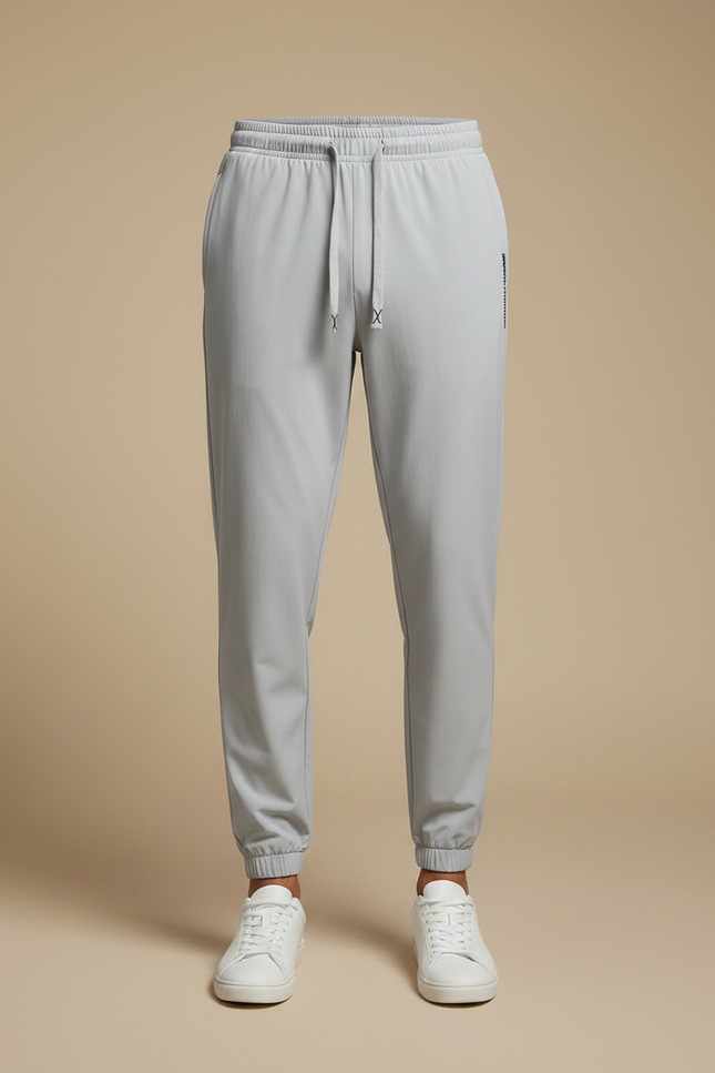 Pantalon Fluide Gris Clair Droit Sport Homme - Polyester - vue 3