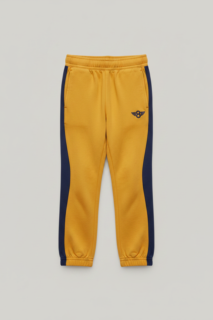 Pantalon Fluide Ample Jaune Moutarde Sportif Garçon - Polyester - vue 3