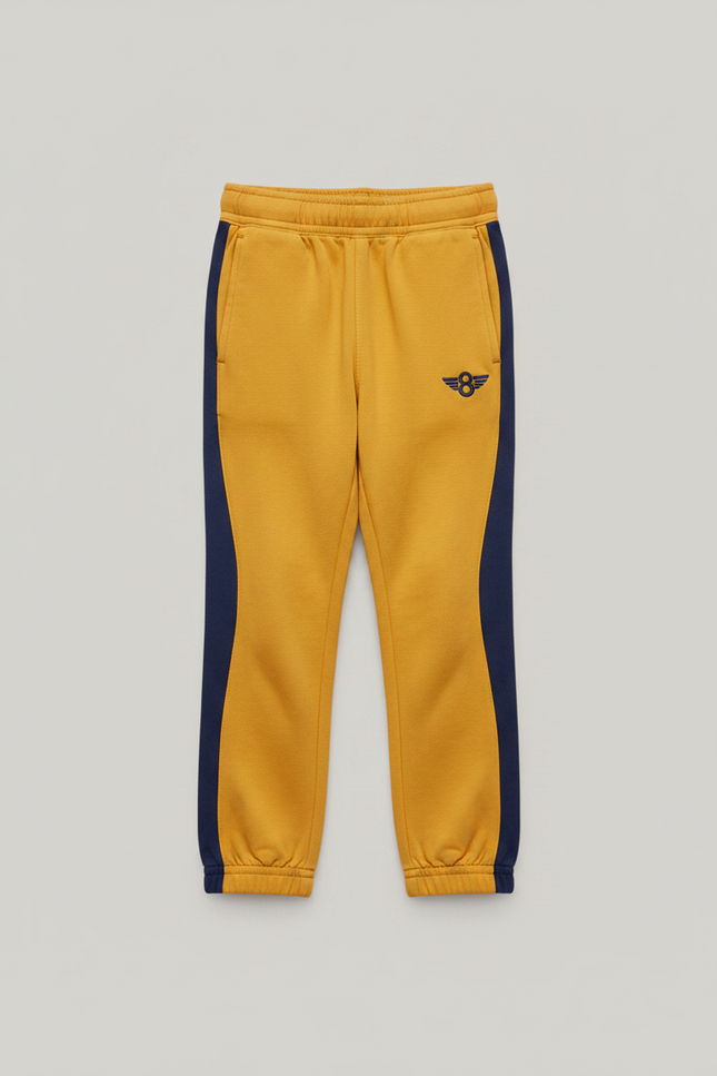 Pantalon Fluide Ample Jaune Moutarde Sportif Garçon - Polyester - vue 3