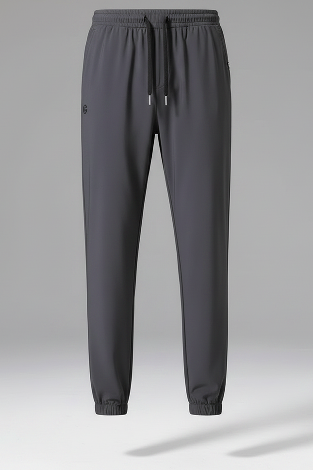 Pantalon Fluide Gris Cordon Léger Sport Homme - Polyester - vue 3