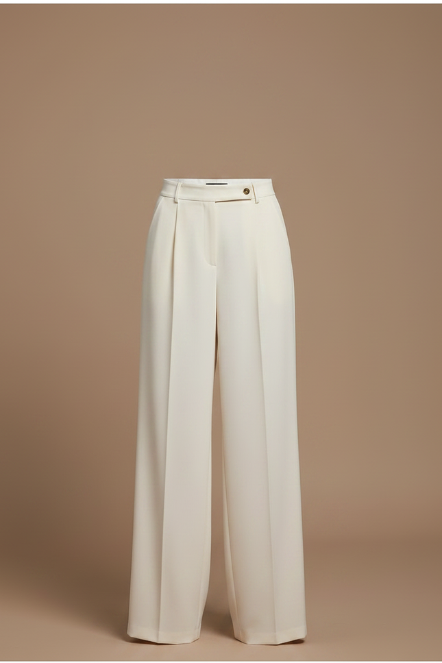 Pantalon Crepe Fluide Blanc - Viscose - vue 3