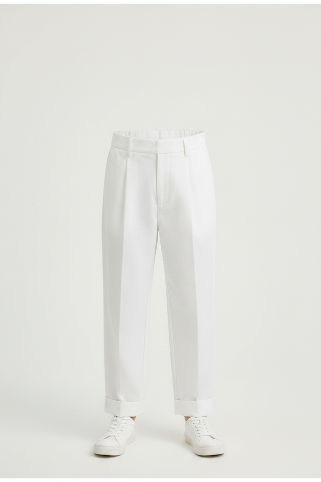Pantalon Fluide Blanc Ample Coton Plissé Enfant - vue 3