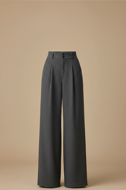 Pantalon Fluide Femme Automne Hiver - Gris Polyester - vue 3