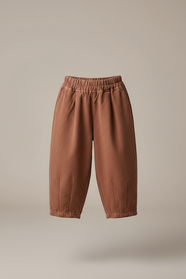 Pantalon Fluide Brique - Marron Molleton - vue 3