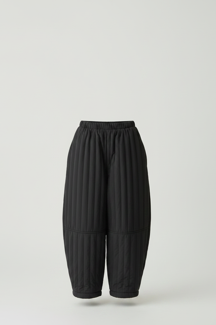 Pantalon Fluide Noir Matelassé Ample Hiver Enfant - Polyester - vue 3