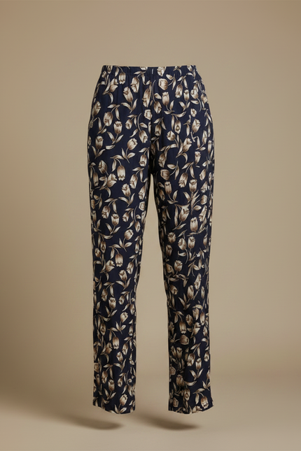 Pantalon Fluide Imprimé Floral Ample Femme Élégant - Viscose - vue 3