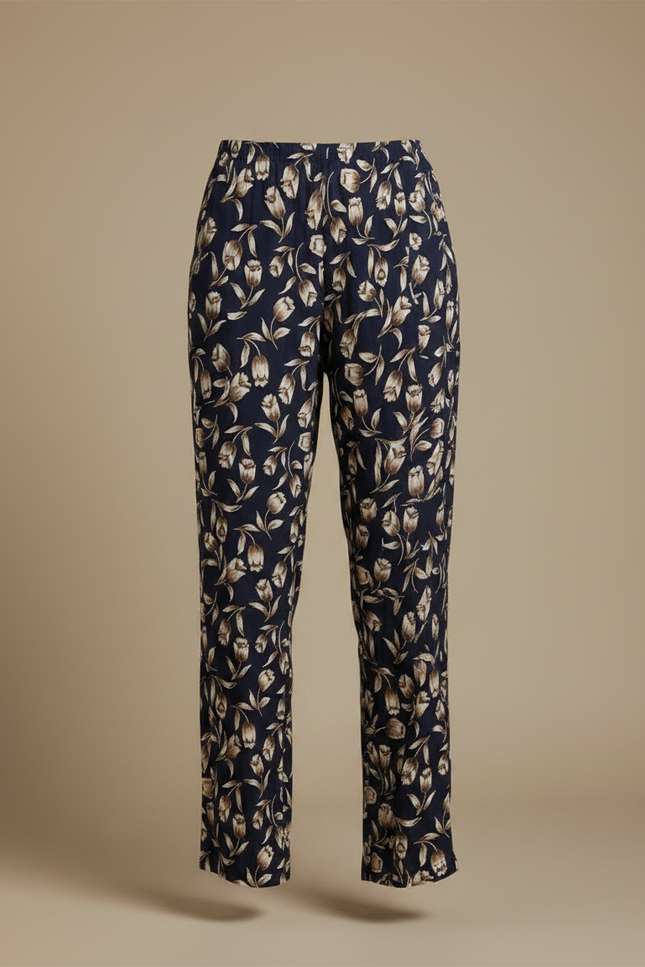 Pantalon Fluide Imprimé Floral Ample Femme Élégant - Viscose - vue 3