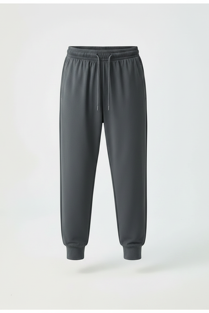 Pantalon Fluide Gris Cordon Ample Sport Enfant - Polyester - vue 3