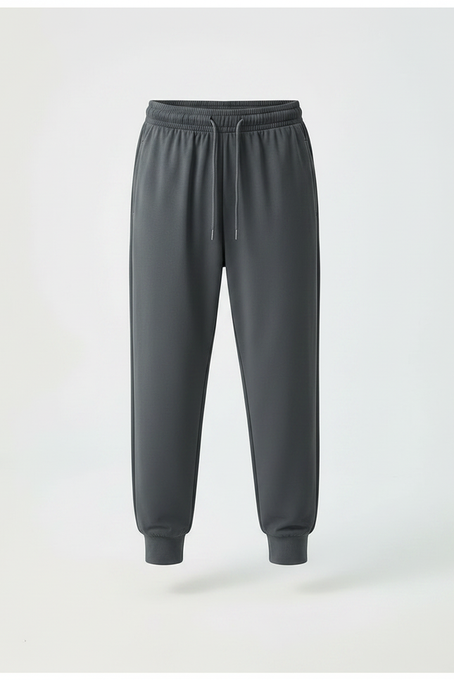 Pantalon Fluide Gris Cordon Ample Sport Enfant - Polyester - vue 3