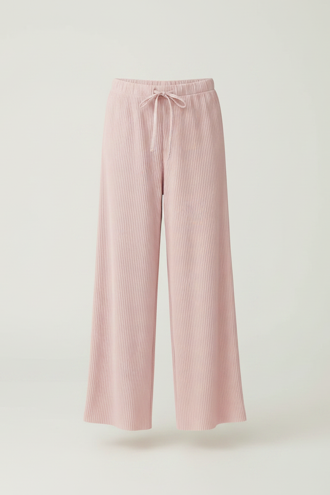 Pantalon Fluide Rose Plissé Ample Confortable Enfant - Maille - vue 3