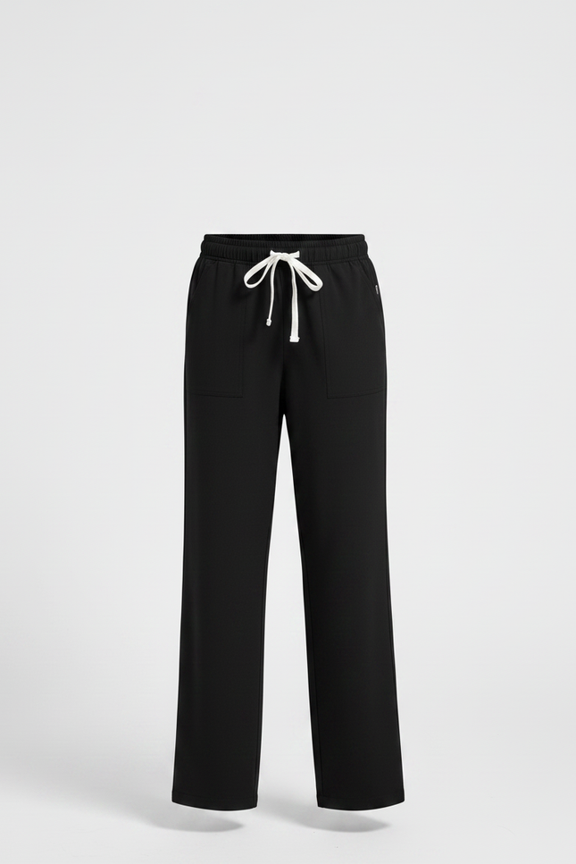 Pantalon Fluide Fille Noir Coupe Ample Viscose - Molleton - vue 3