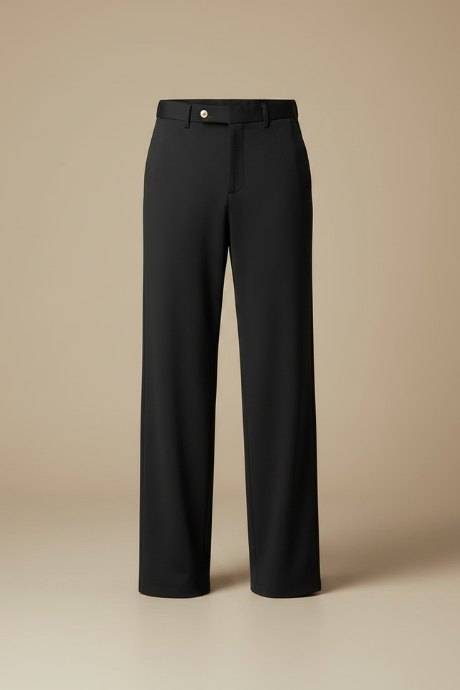 Pantalon Fluide Noir Ample Homme Formel Élégant Chic - Polyester - vue 3