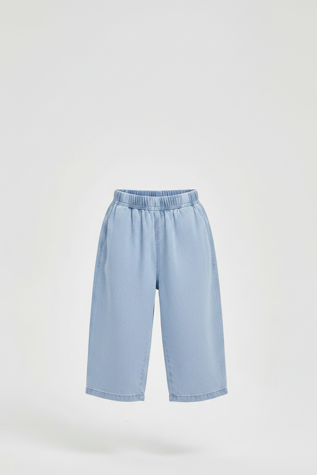 Pantalon Fluide Denim Bleu Ample Élastique Décontracté Garçon - Jean - vue 3