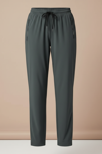 Pantalon Fluide Vert Ample Léger Sportif Femme - Polyester - vue 3