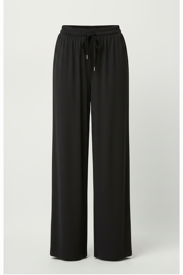 Pantalon Fluide Lycra - Noir Viscose - vue 3