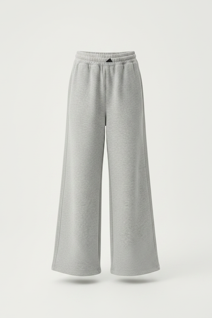 Pantalon Fluide Gris Ample Coton Sportif Fille - Molleton - vue 3