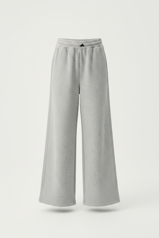 Pantalon Fluide Gris Ample Coton Sportif Fille - Molleton - vue 3