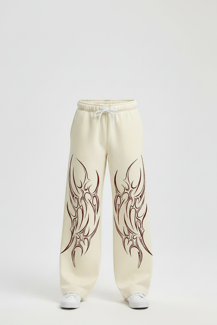 Pantalon Imprimé Fluide - Beige Molleton - vue 3