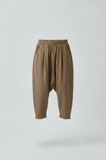 Pantalon Fluide Fille Kaki Coupe Ample - Coton - vue 3