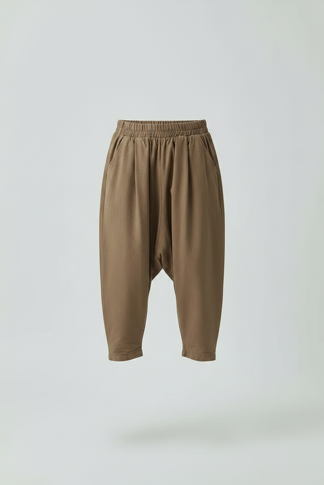 Pantalon Fluide Fille Kaki Coupe Ample - Coton - vue 3