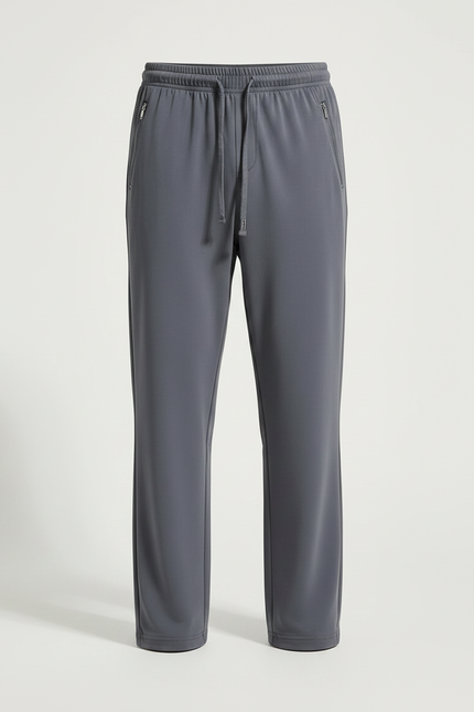 Pantalon Fluide Gris Droit Ample Sport Homme - Polyester - vue 3