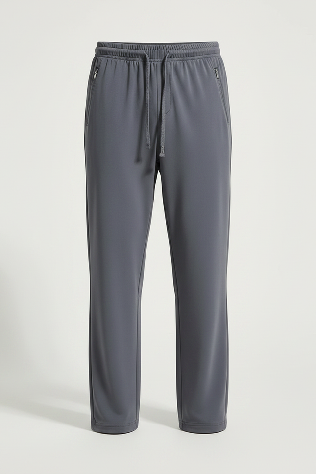 Pantalon Fluide Gris Droit Ample Sport Homme - Polyester - vue 3